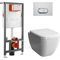 Комплект Vitra L-box Shift Rimex: унитаз+инсталляция+кнопка+сиденье (9855B003-7200)