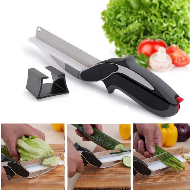 Умный нож Clever Cutter для быстрой нарезки — Овощи Фрукты Мясо/ножницы для продуктов