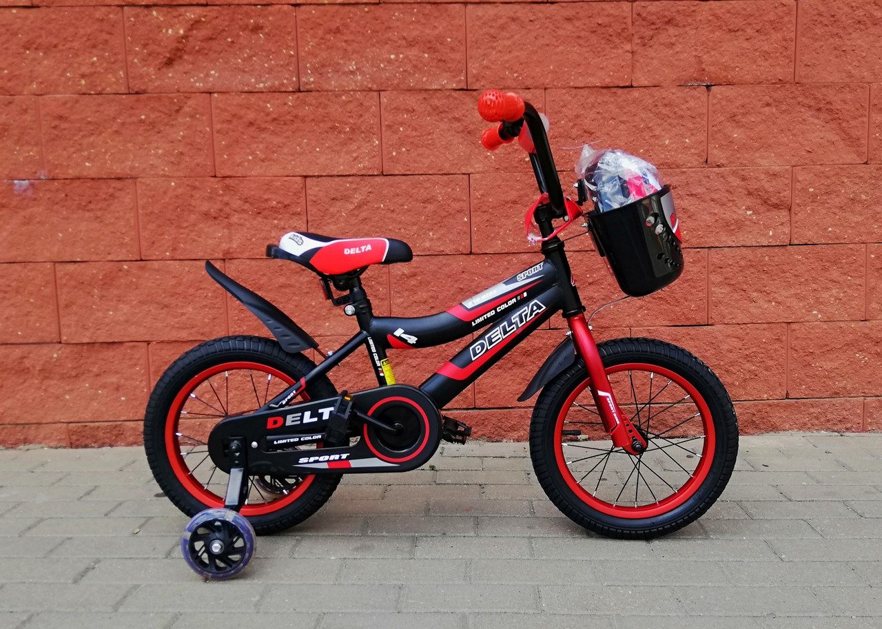 Велосипед детский Delta Sport-14" черный/красный - фото 3 - id-p120316698