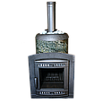 Чугунная банная печь ProMetall Атмосфера XL (Про) в ламелях из натурального камня, фото 5
