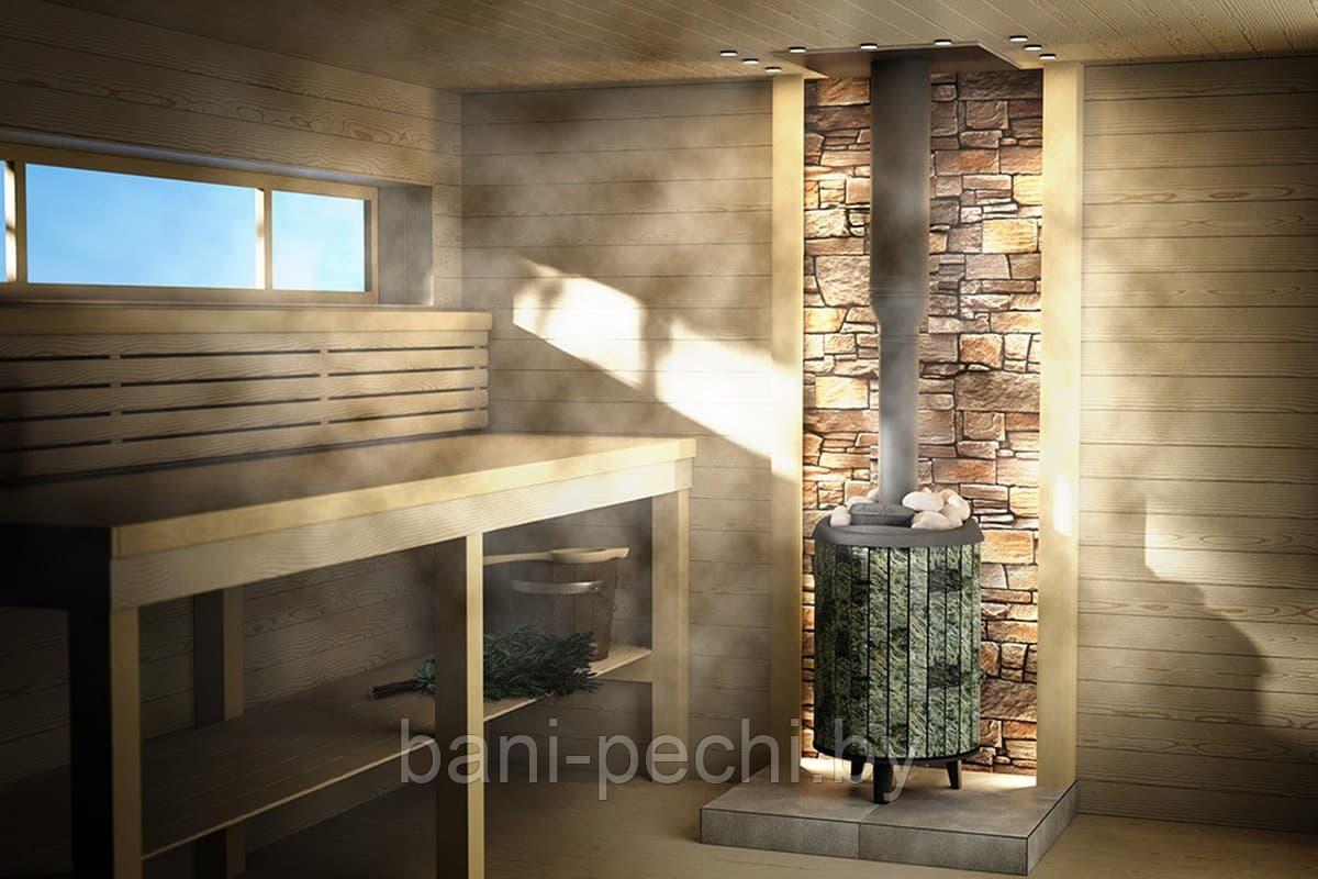 Чугунная банная печь ProMetall Атмосфера XL (Про) в ламелях из натурального камня - фото 9 - id-p157763957