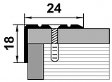 Профиль угловой ПУ 03 серебро люкс 24х18мм длина 900мм, фото 2