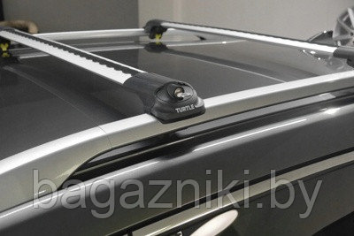 Багажник на крышу авто TURTLE AIR 1 silver на рейлинги - фото 3 - id-p157765748