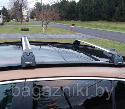 Багажник на крышу авто TURTLE AIR 2 silver на интегрированные рейлинги - фото 5 - id-p157765785