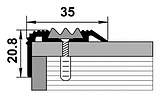 Профиль угловой ПУ 07-1 бронза люкс 35х20,8мм длина 1350мм, фото 2