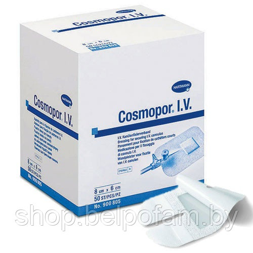 Повязка пластырного типа Cosmopor I.V. 8х6 см для фиксации катетеров - фото 2 - id-p157784306