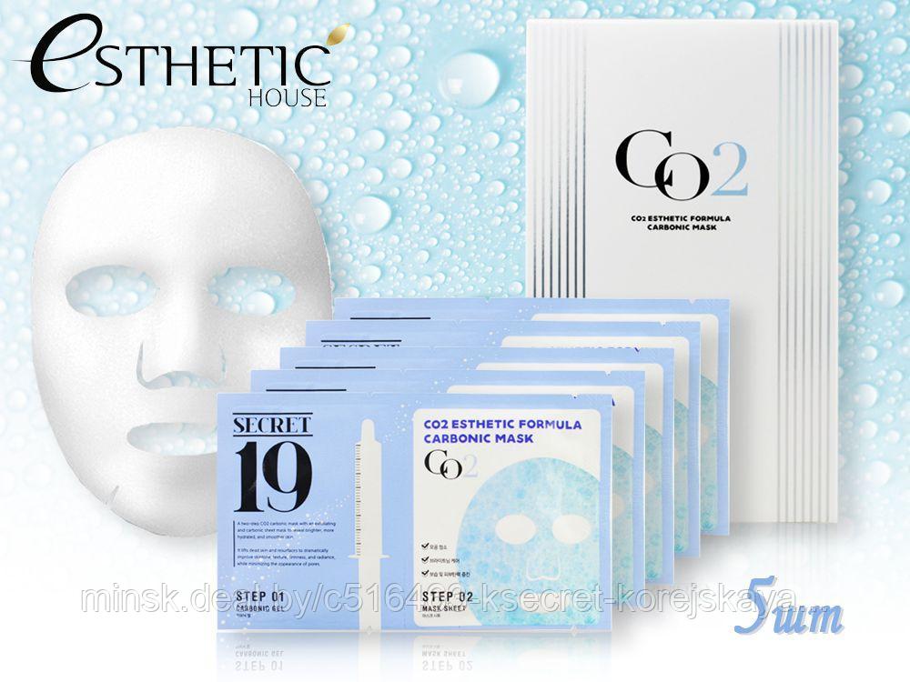 Набор Esthetic House маска-активат. КАРБОКСИТЕРАПИЯ CO2 Esthetic Formula Carbonic Mask 5шт - фото 1 - id-p157794002