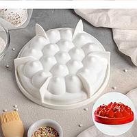 Форма для муссовых десертов и выпечки 19×5 см "Паффи", цвет белый