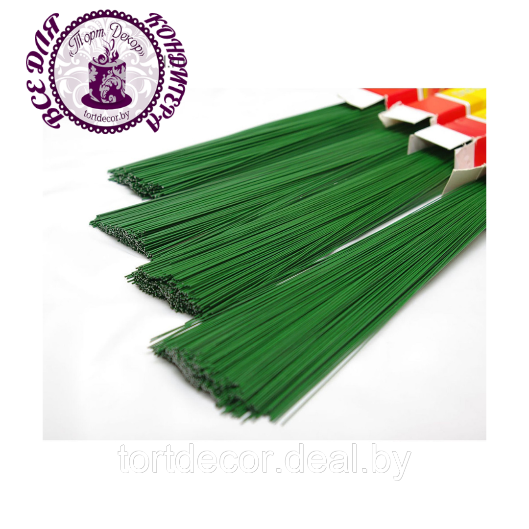 Проволока для сахарных цветов зеленая 0.9 мм 1шт - фото 1 - id-p157791828