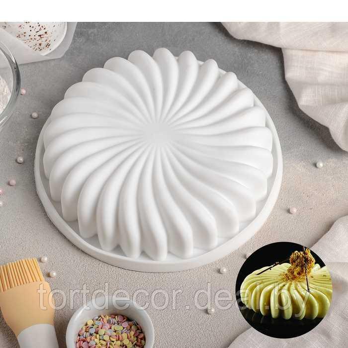 Форма для муссовых десертов и выпечки 20×4,5 см "Нежная сладость", цвет белый - фото 1 - id-p157792834