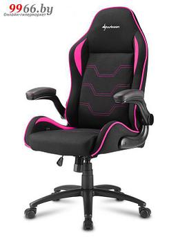 Игровое геймерское кресло для компьютера Sharkoon Elbrus 1 Black-Pink стул компьютерный