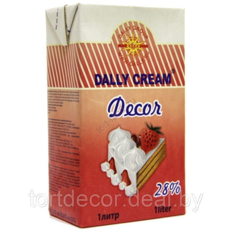 Крем на растительных маслах 28% dally cream decor,1л. - фото 1 - id-p157791912