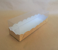 Коробка для макаронс с прозрачной крышкой 19*5,5*5 см