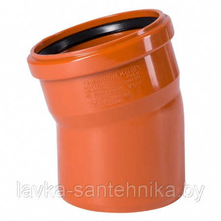 Отвод (ø110, 15º) OSTENDORF KGB для наружной канализации