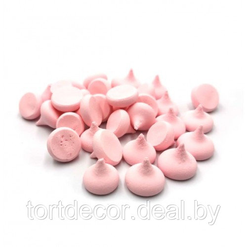 Сахарные БЕЗЕ (гладкие) средние розовые h 18-20, 20-23 40гр - фото 1 - id-p157793068