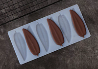 Силиконовый мат для отливки шоколада "Перья"