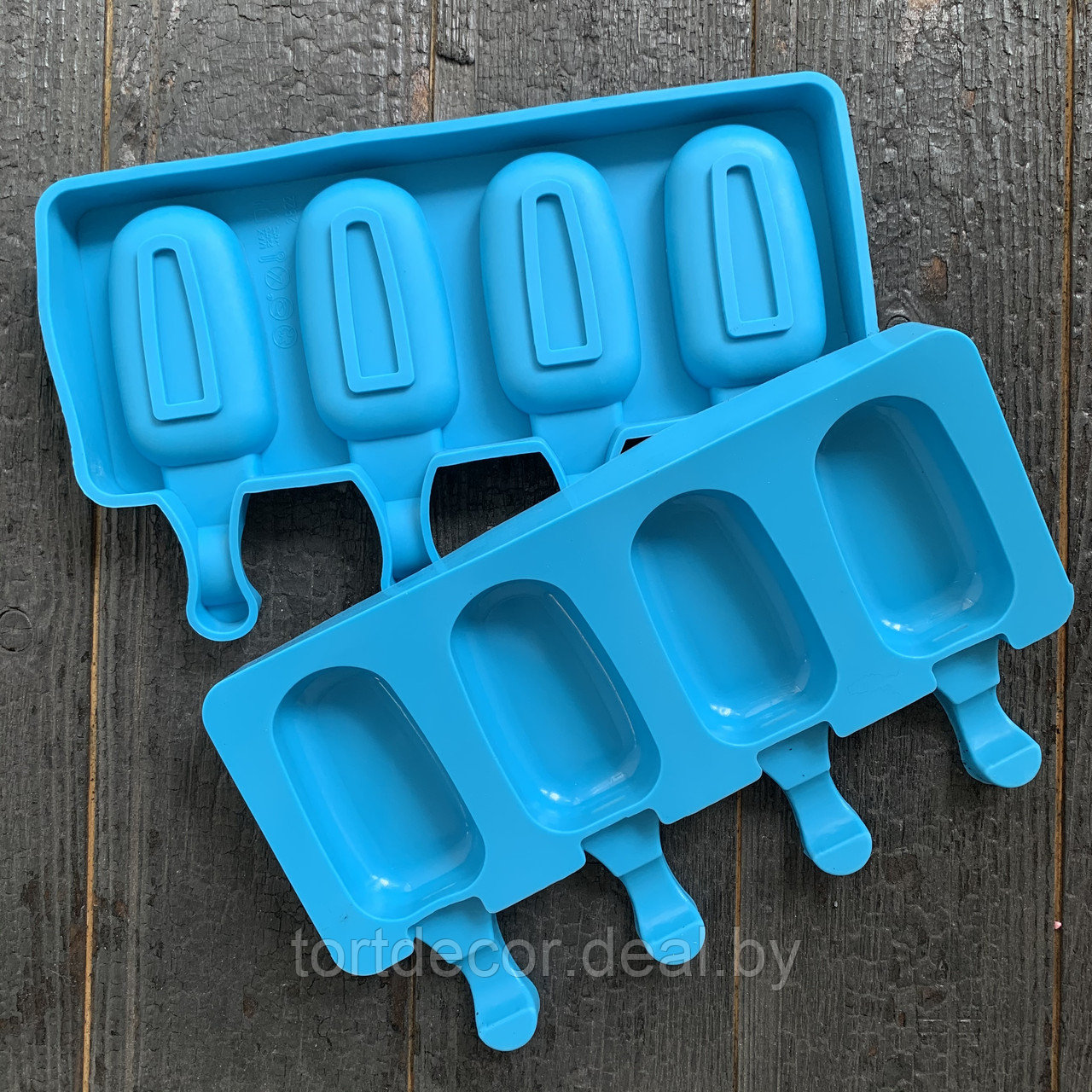 Форма для леденцов и мороженого «Эскимо малое», 21,5×12,5×2 см, 4 ячейки, цвет МИКС - фото 1 - id-p157793387