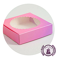 Коробка сборная розово-сиреневая 11.5х11.5х3