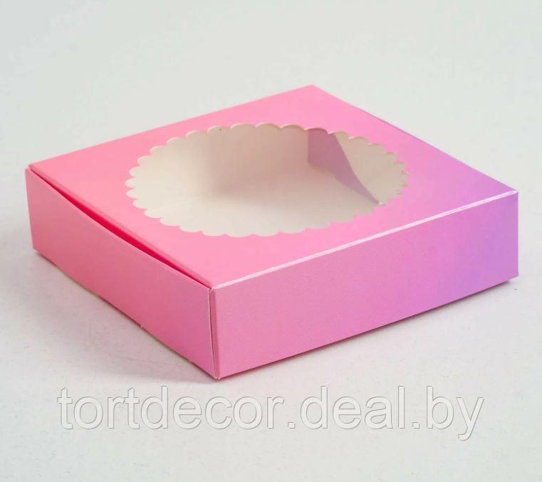 Коробка сборная розово-сиреневая 11.5х11.5х3 - фото 2 - id-p157793534