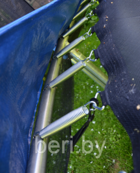 Батут Atlas Sport 404 см (13ft) 4 PRO (усиленные опоры) BLUE/ORANGE с внешней сеткой, лестницей, до 180 кг - фото 4 - id-p157808331