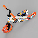 Детский беговел Small Rider Turbo Bike (оранжевый) светящиеся колеса трансформер, фото 4