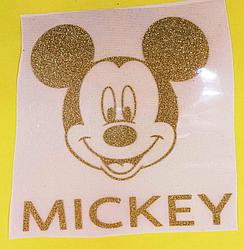 Термотрансфер на одежду "Mickey" (золотистый) 22х22 см