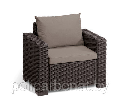 Набор уличной мебели (два кресла) California 2 chairs, коричневый - фото 1 - id-p157812315