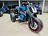 Детский электромобиль, мотоцикл RiverToys X222XX (синий), фото 2