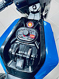 Детский электромобиль, мотоцикл RiverToys X222XX (синий), фото 3