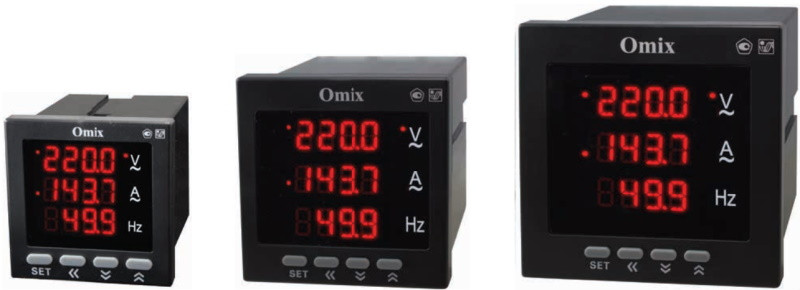 Мультиметр однофазный щитовой с релейным выходом и RS-485 Omix M3-1-K-RS485-N2 - фото 1 - id-p137036131