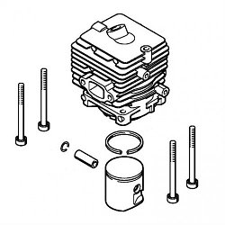 Цилиндр с поршнем STIHL FS56 KM56 Ø 34 мм 41440201200