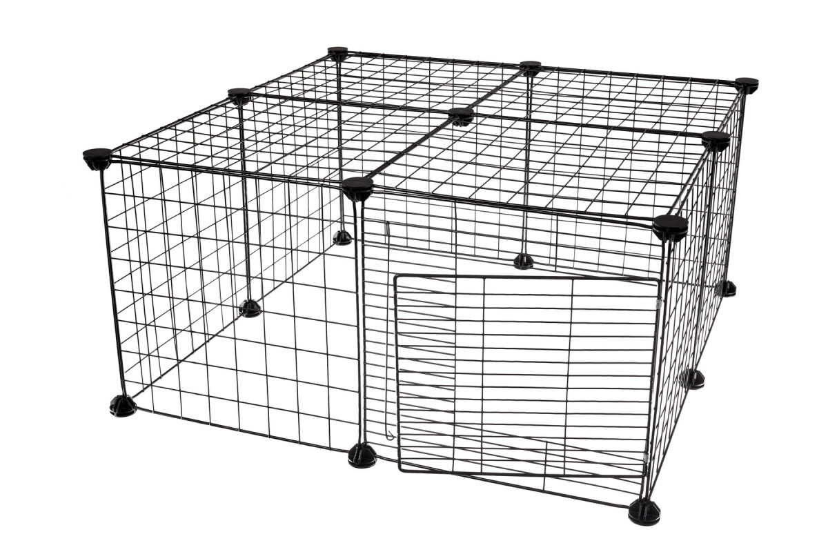 Вольер для домашних животных 24 секции с дверцей, 35x35см, металл, пластик