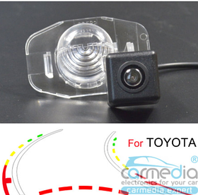Штатная цветная камера заднего вида Toyota Corolla с 2007 по 2012 с динамическими линиями