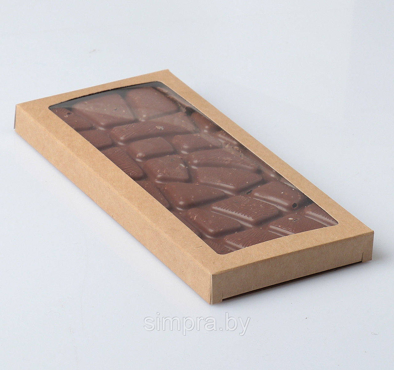 Коробка для шоколадной плитки 17х8х1,5 см крафт - фото 1 - id-p157843584