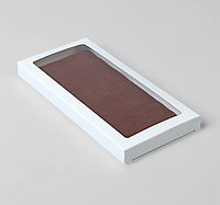 Коробка для шоколадной плитки 17х8х1,5 см белая