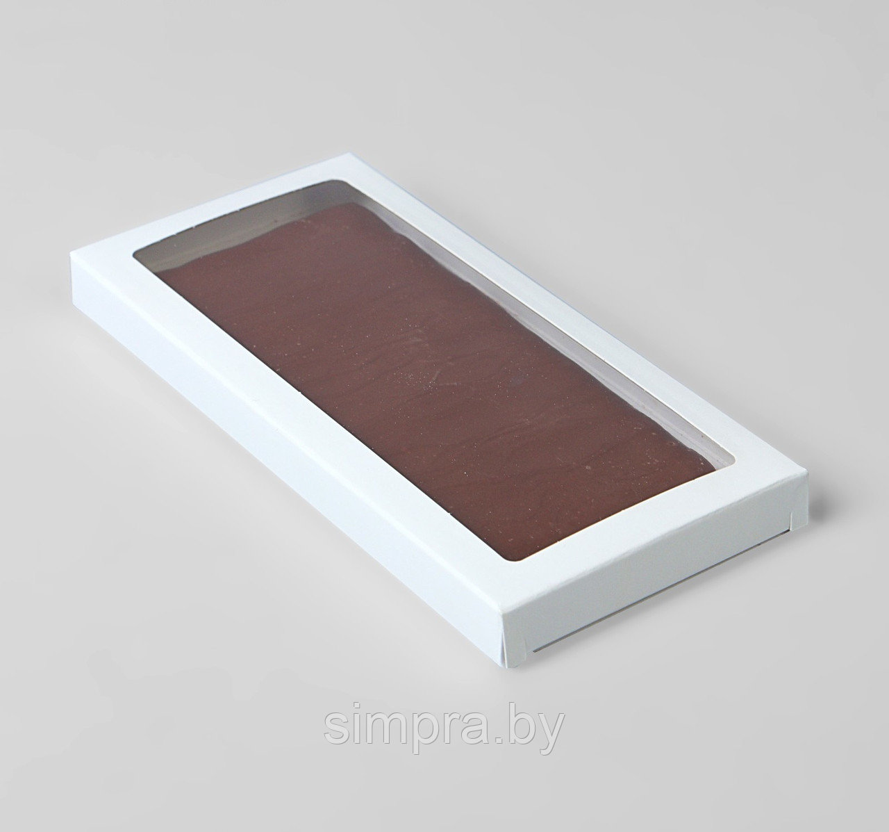 Коробка для шоколадной плитки 17х8х1,5 см белая - фото 1 - id-p157843594