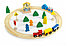 Детский игровой набор деревянный "Железная дорога" со станциями  HH-236, фото 3