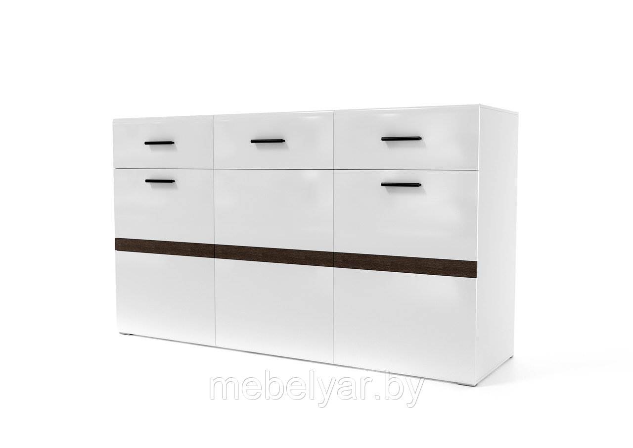 Комод SV Мебель Соло (Белый/Белый глянец-Венге) - фото 1 - id-p157844674