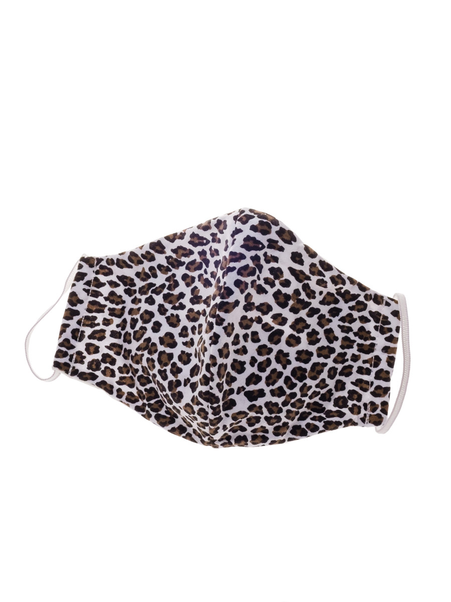 Многоразовая анатомическая маска леопардовая