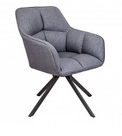 Кресло VIRGINIA, поворотное, ткань, тем.-серый MQ001-5/черный