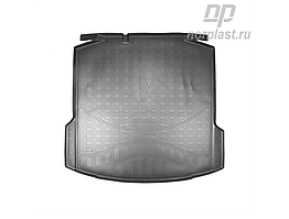 Коврик в багажник Skoda Rapid (2012-) лифтбек / без "ушей" / Шкода Рапид (Norplast)