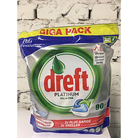 Капсулы для посудомоечной машины Dreft Platinum All in One (90шт.)