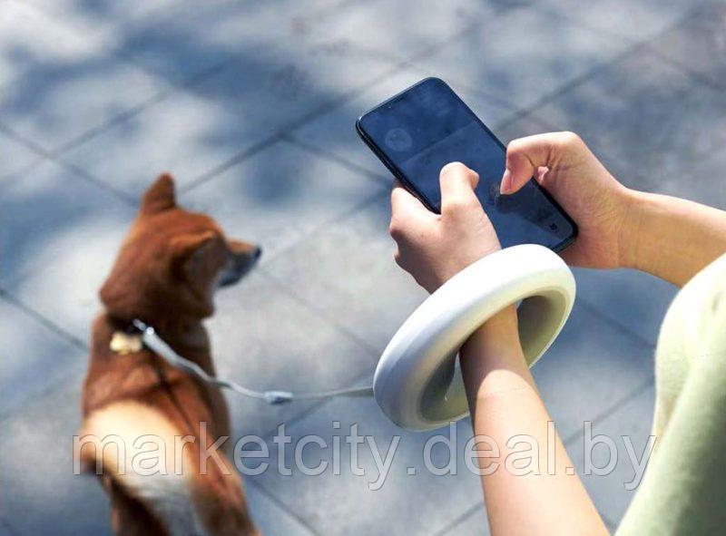Умный поводок-рулетка для собак Xiaomi UFO Retractable Leash 2 с фонариком type-C Gray - фото 7 - id-p157907416