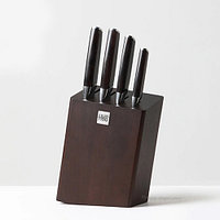 Набор ножей Xiaomi Huo Hou Fire Waiting Steel Knife Set с подставкой (5 предметов) Черный HU0033