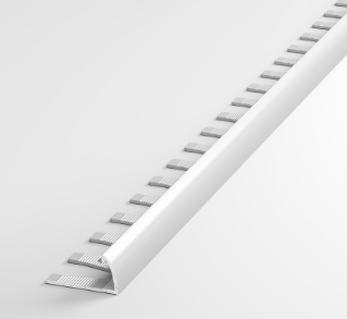 Профиль окантовочный полукруглый гибкий ПК 04 серебро люкс до 7,7мм длина 2700мм