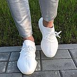 Кроссовки женские белые Adidas Yeezy 350 / летние / повседневные / для спорта / подростковые, фото 6