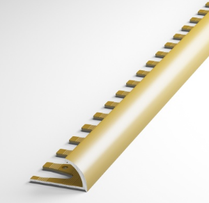 Профиль окантовочный полукруглый гибкий ПК 14 золото люкс до 10,2мм длина 2700мм