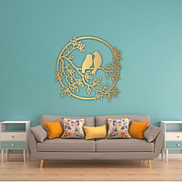 Декоративное деревянное панно "Птицы" (58*58 см) №6