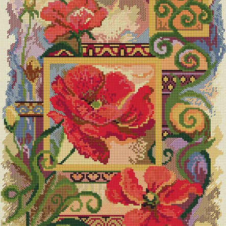 52200 Набор для вышивания "Маковая абстракция" ("Abstractions poppies"), фото 2