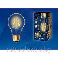 Лампа светодиодная Vintage UNIEL LED-A60-6W/GOLDEN/E27 GLV21GO, золотистая колба - фото 1 - id-p157938350
